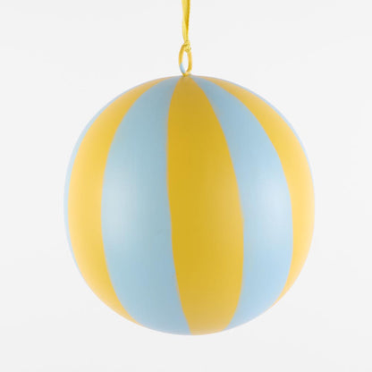 La Dolce Vita Striped Iron Bauble Large Yellow