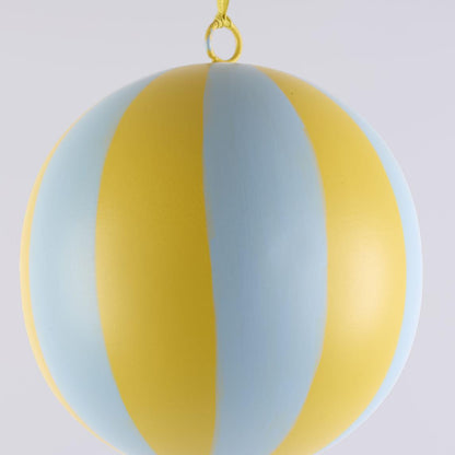 La Dolce Vita Striped Iron Bauble Large Yellow