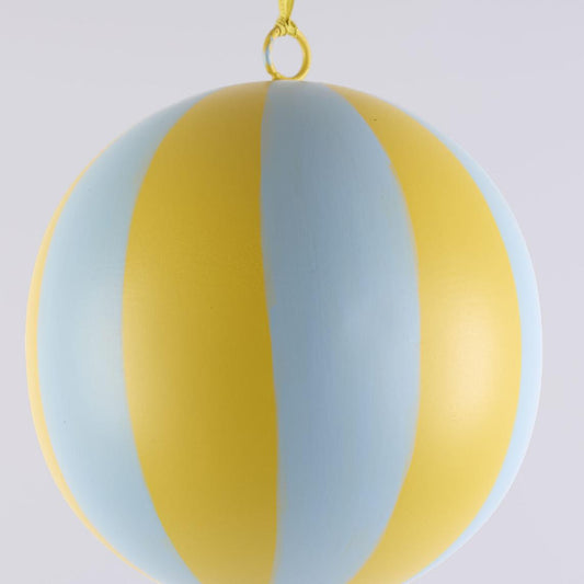 La Dolce Vita Striped Iron Bauble Large Yellow