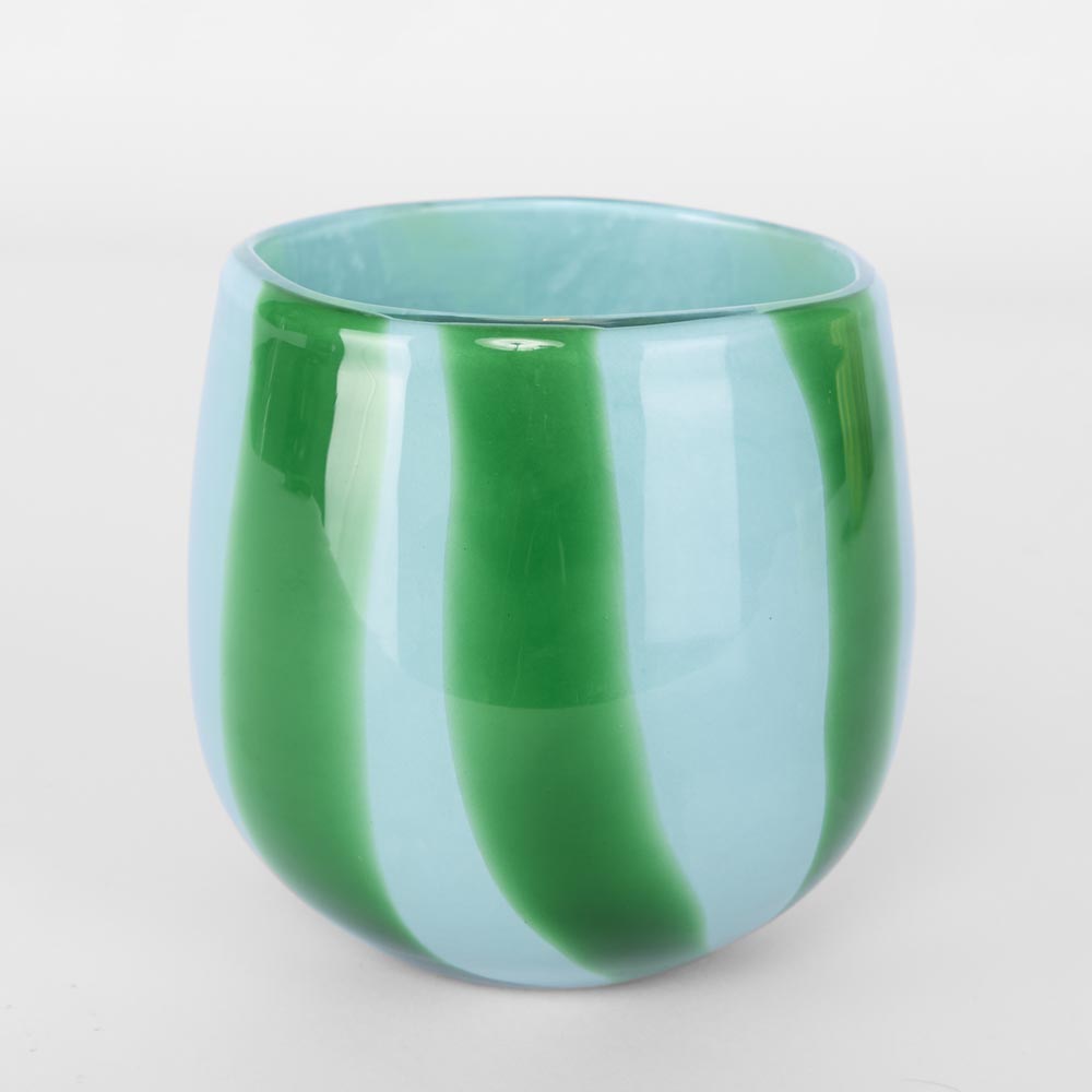 Dolce Vita Handblown Glass Vessel Blue & Green