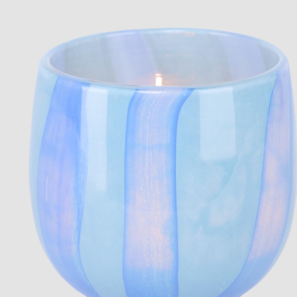 Dolce Vita Handblown Glass Vessel Light Blue & Blue