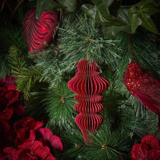 Paper Finial Decoration Red