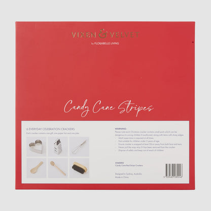 Candy Cane Red Stripe Crackers – Box of 6