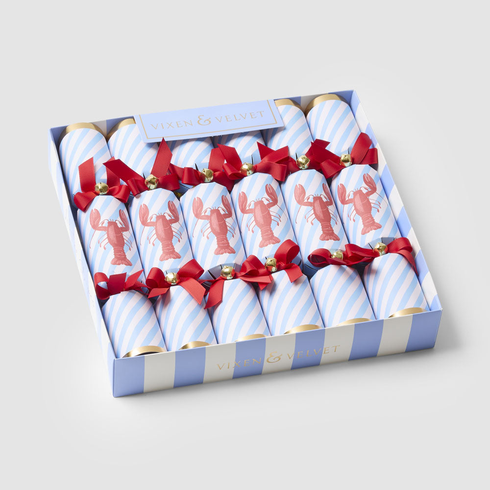 Lobster Stripe Crackers – Box of 6