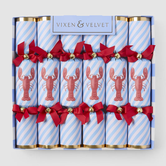 Lobster Stripe Crackers – Box of 6