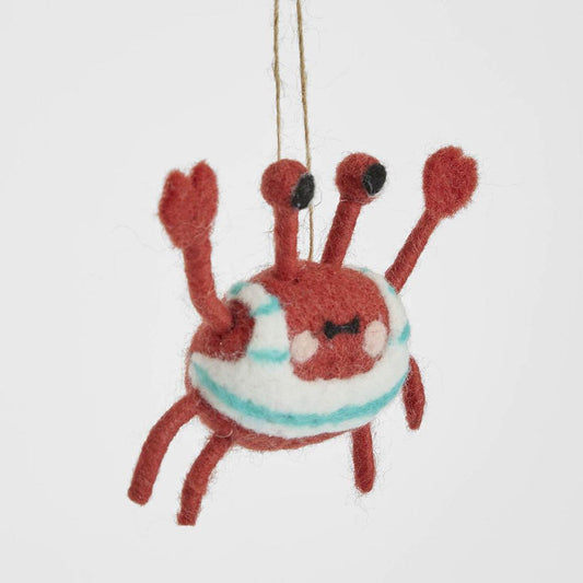 Little Swimmer Hanging Crab Tree Decoration