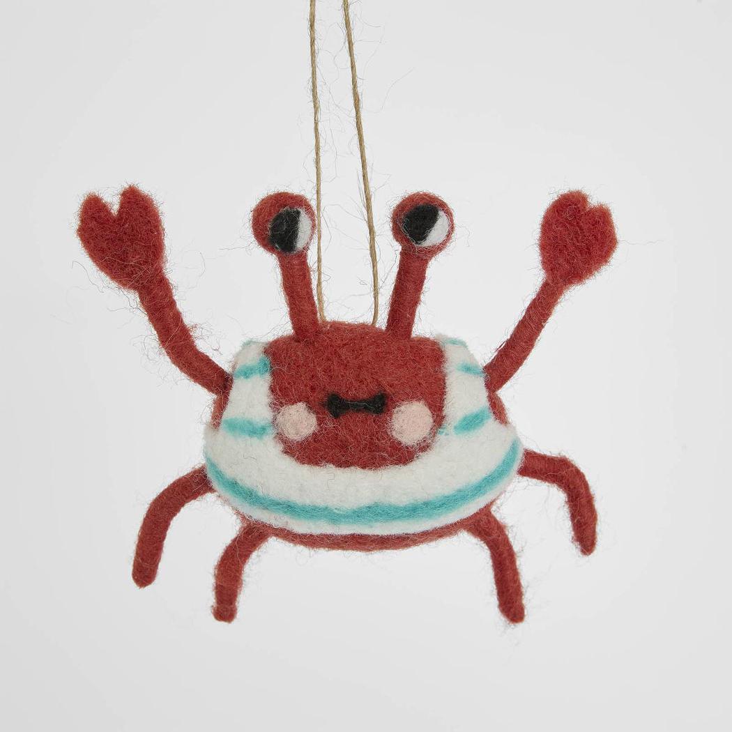Little Swimmer Hanging Crab Tree Decoration