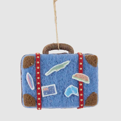 Aussie Suitcase Explorer Tree Decoration Blue