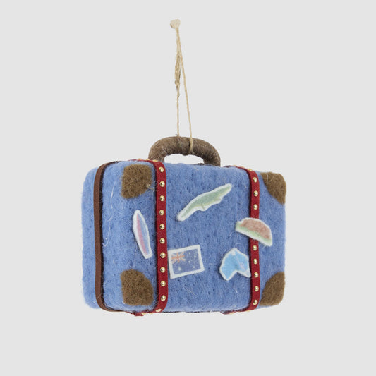 Aussie Suitcase Explorer Tree Decoration Blue