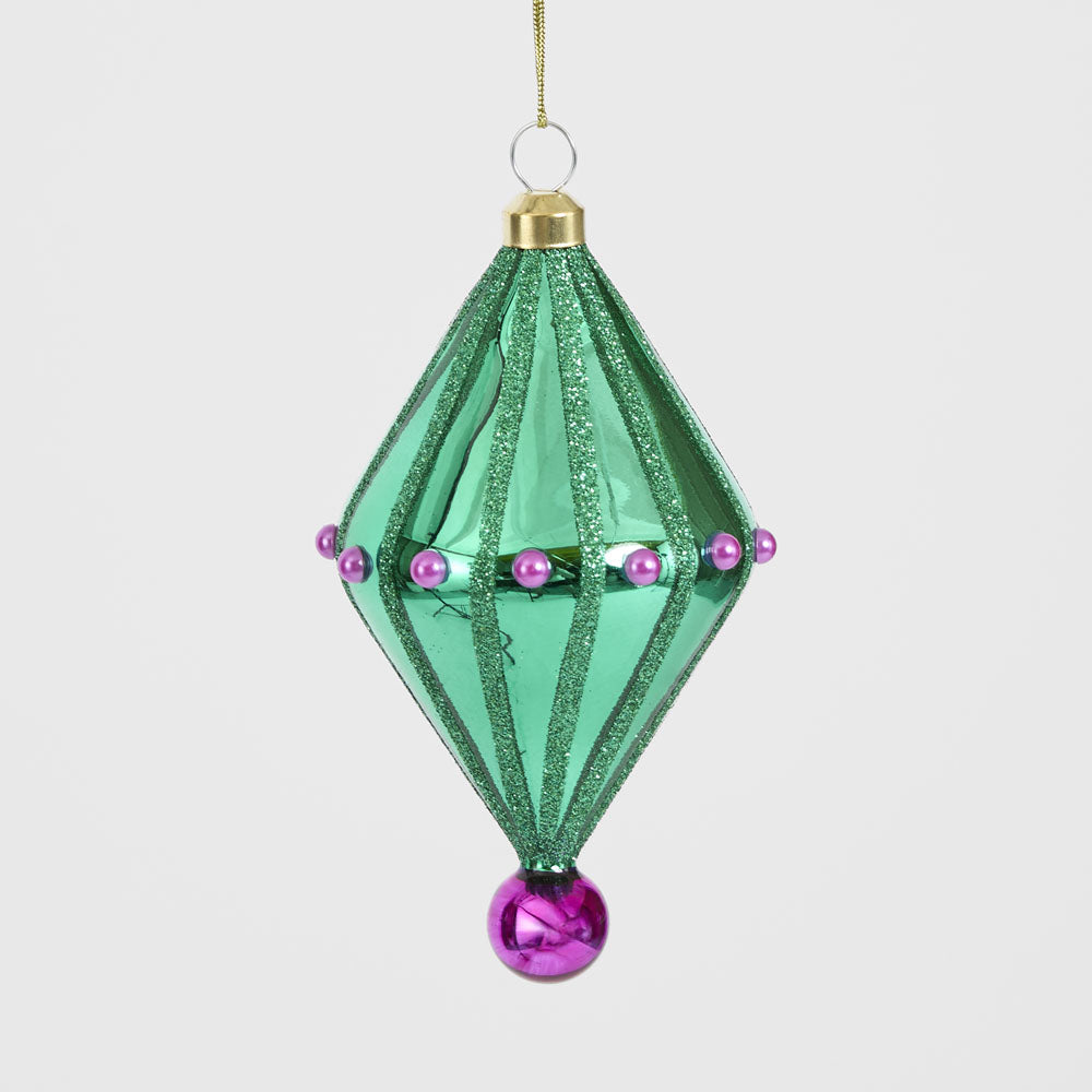 Carnivale Diamond Tree Decoration Emerald