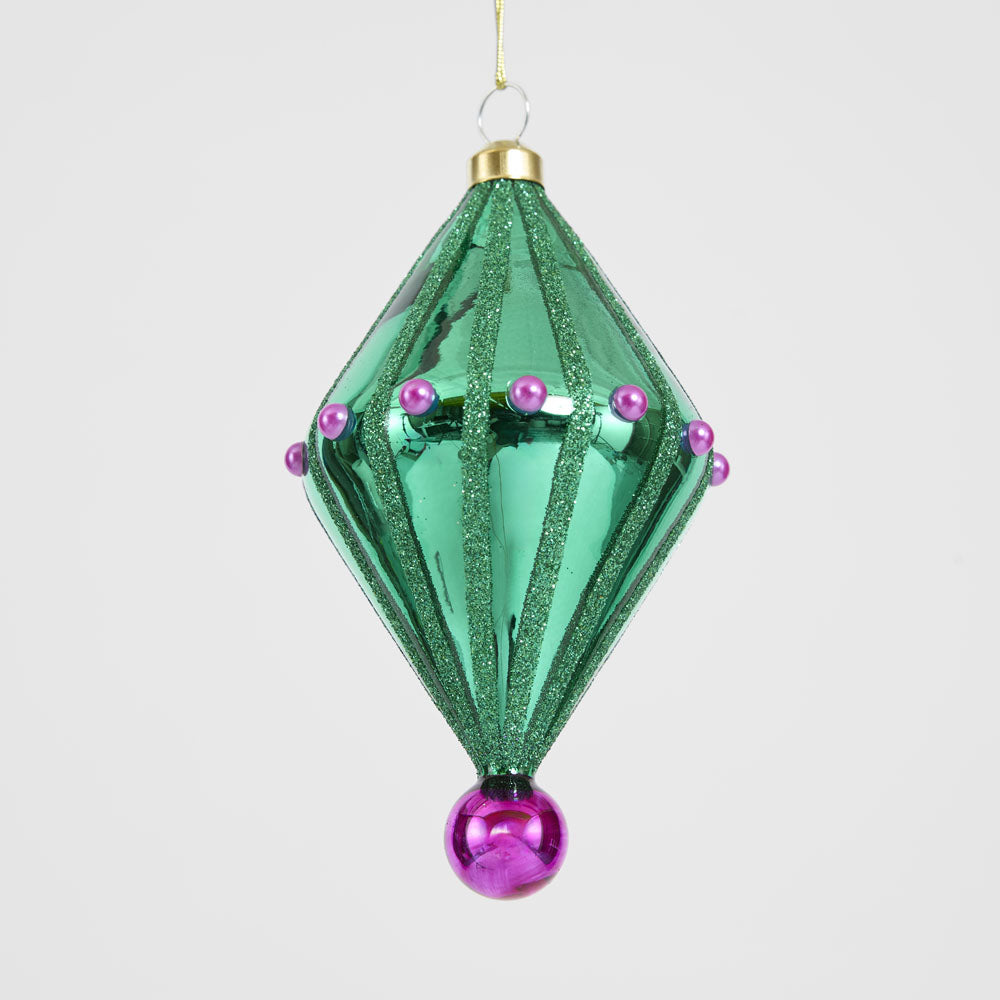 Carnivale Diamond Tree Decoration Emerald