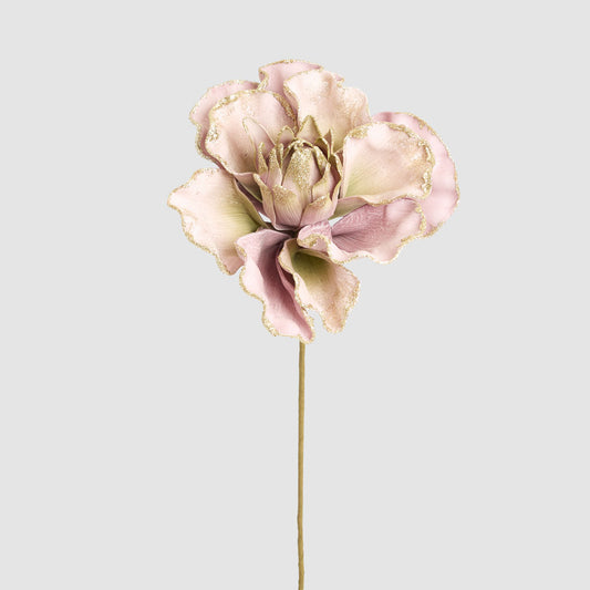 Glitter Edged Magnolia Stem Pink