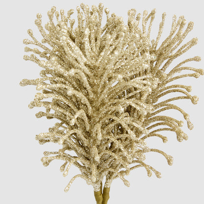 Glitter Fern Bunch Champagne