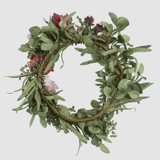 Mixed Native Protea Wreath Red 65cm