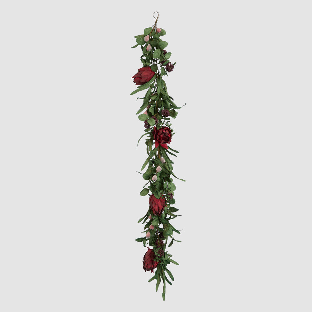 Mixed Native Protea Garland Red 190cm