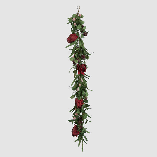 Mixed Native Protea Garland Red 190cm