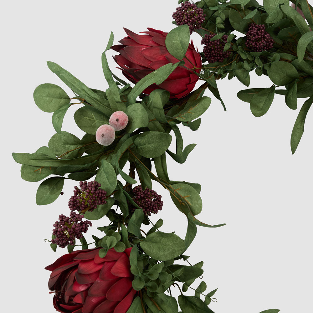Mixed Native Protea Garland Red 190cm