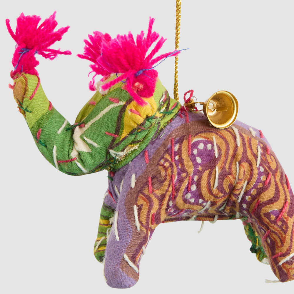 Kantha Elephant With Bell Decoration