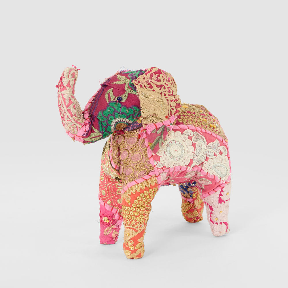 Khambadiya Handmade Elephant Fuchsia