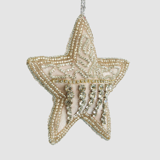 Celine Velvet Star Tree Decoration Light Pink