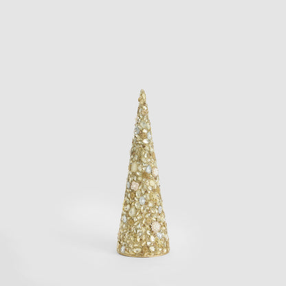 Oro Gem Cone Tree Gold Small