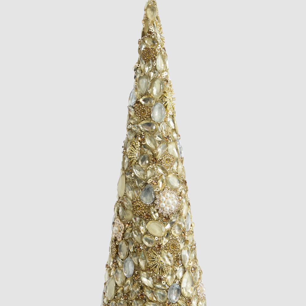 Oro Gem Cone Tree Gold Small