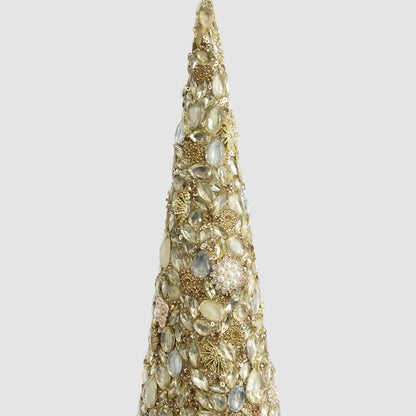 Oro Gem Cone Tree Gold Small