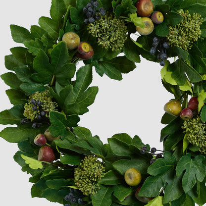 Fig Leaf Wreath With Fruit 65cm