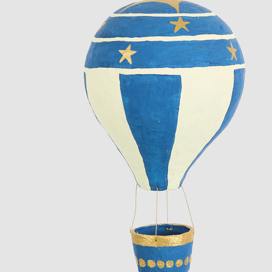 Mache Hot Air Balloon Large Blue