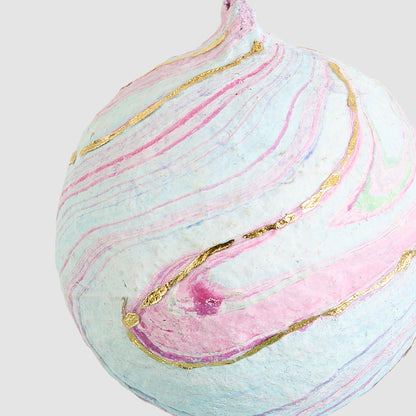 Mache Bauble Marble Multicoloured