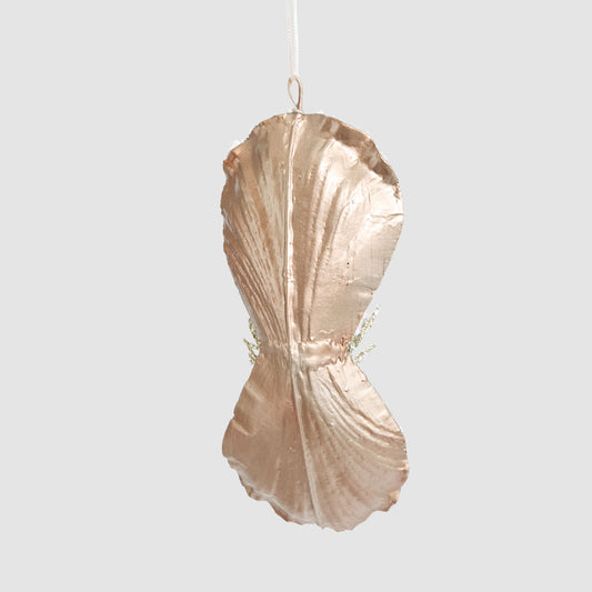 Oyster Shell Hanging Tree Decoration Orange