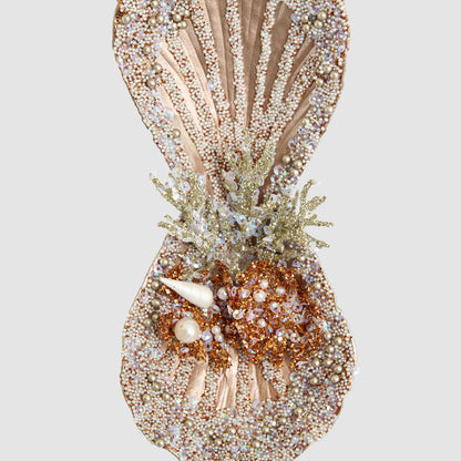 Oyster Shell Hanging Tree Decoration Orange