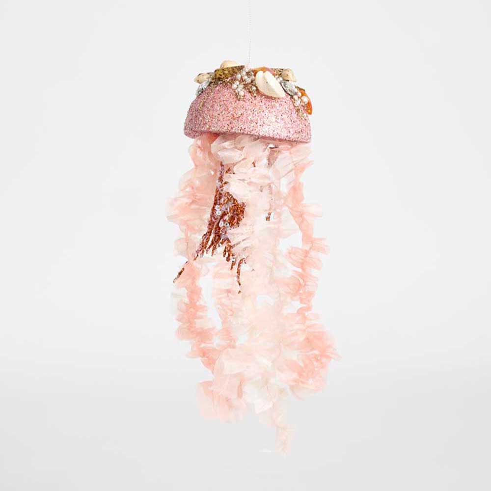 Fancy Jelly Fish Hanging Decoration Orange