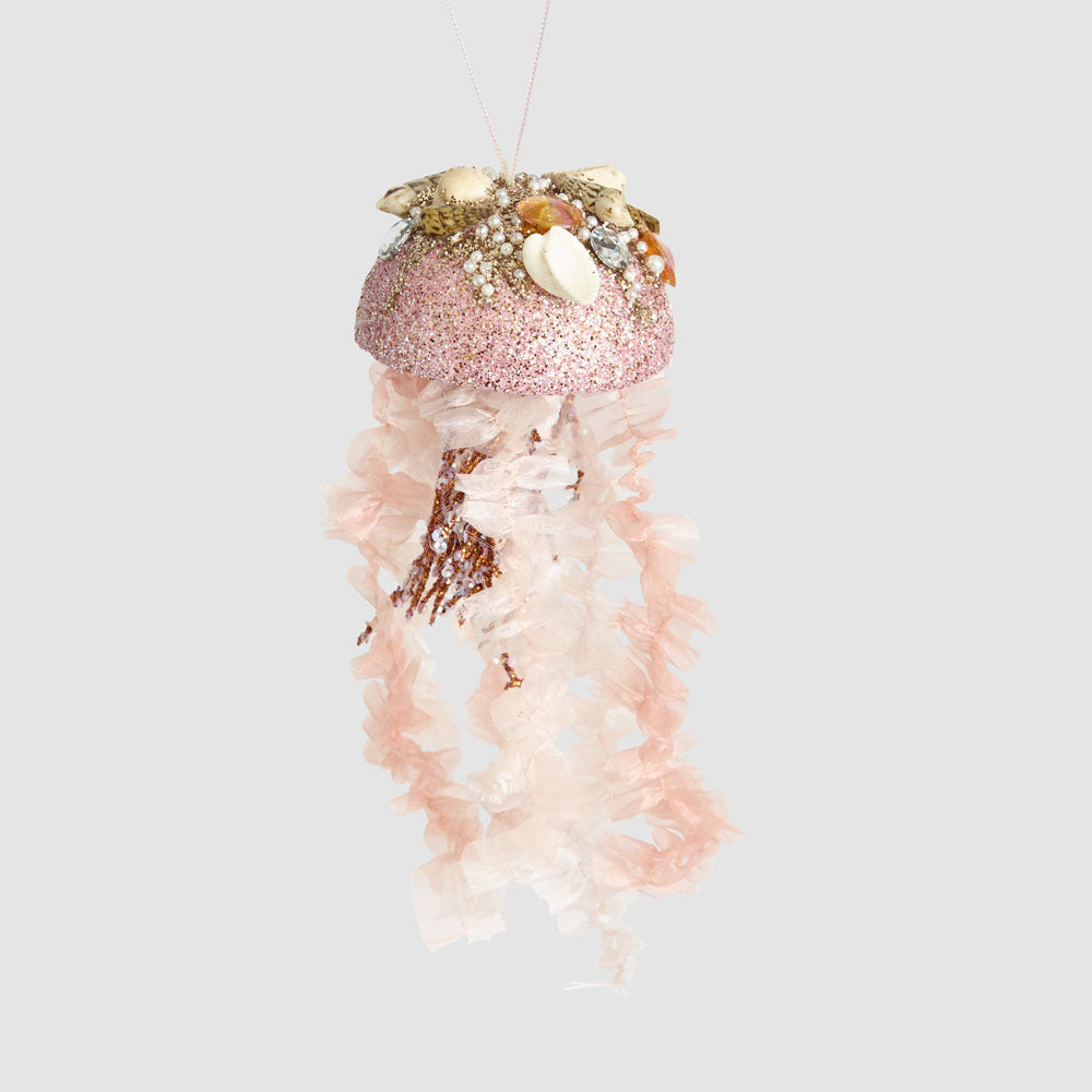 Fancy Jelly Fish Hanging Decoration Orange