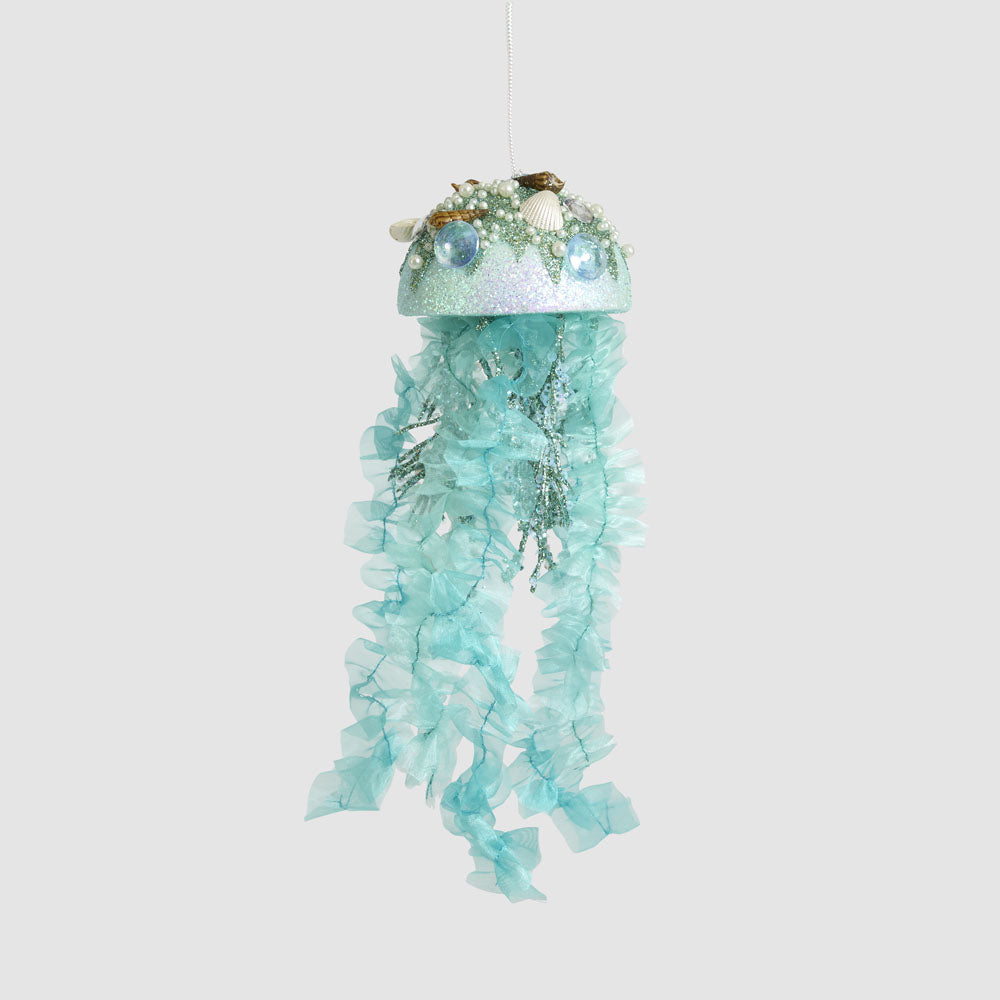 Fancy Jelly Fish Hanging Decoration Teal