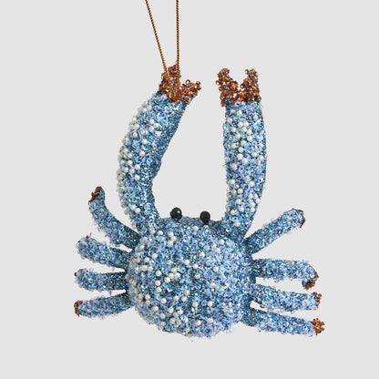 Zazza Crab Decoration Blue