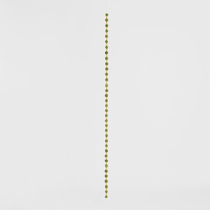 Felt Pompom Garland With Gold Beads Green