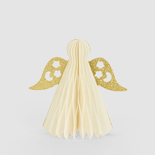 Paper Hanging Angel With Gold Wings
