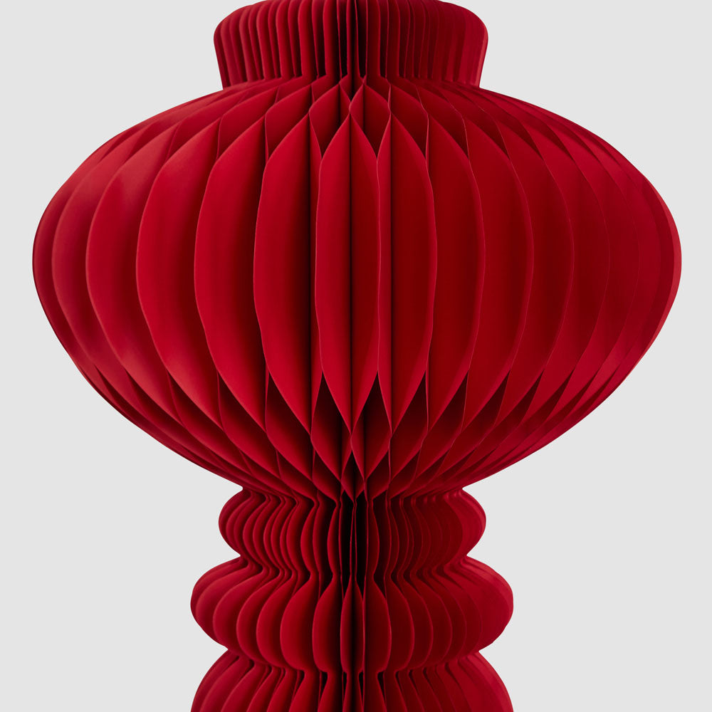 Paper Crest Finial Decoration Red