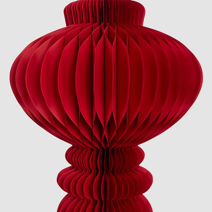 Paper Crest Finial Decoration Red