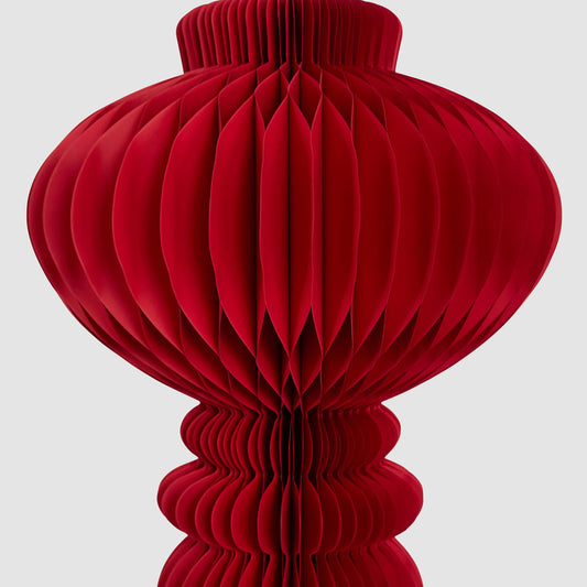 Paper Crest Finial Decoration Red