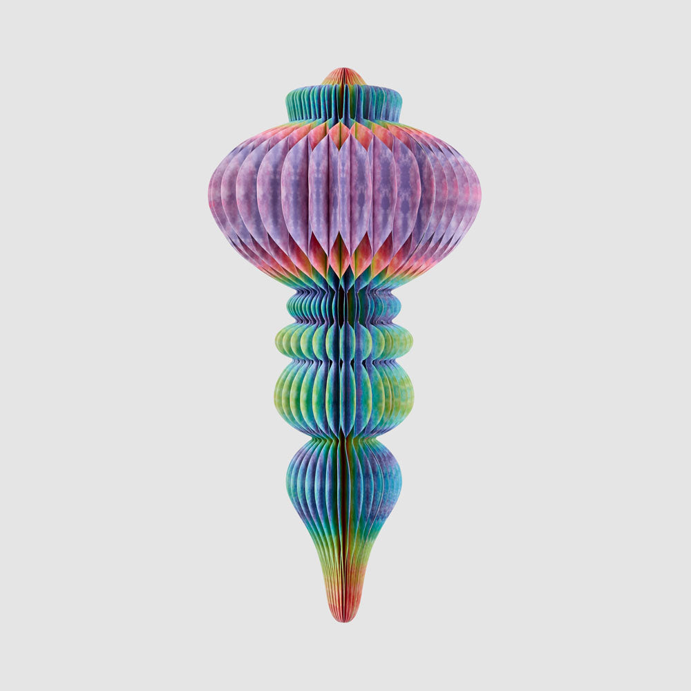 Paper Crest Finial Decoration Multi Colour