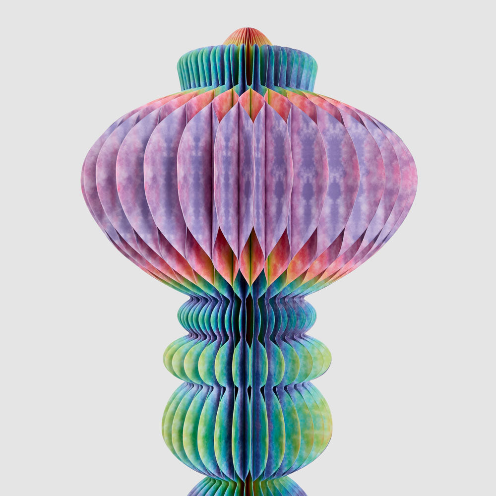 Paper Crest Finial Decoration Multi Colour