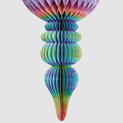 Paper Crest Finial Decoration Multi Colour