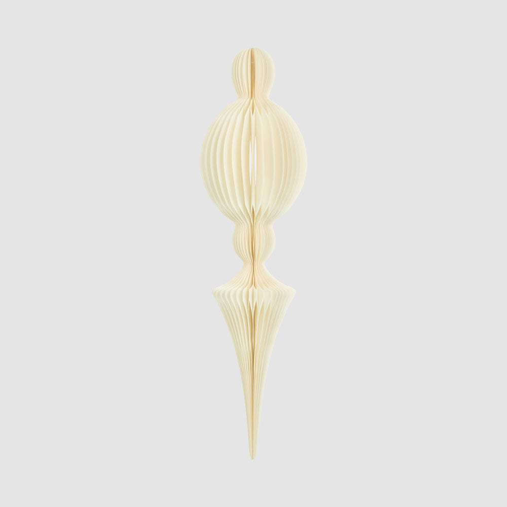 Paper Jousting Finial Decoration White