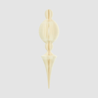 Paper Jousting Finial Decoration White