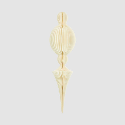 Paper Jousting Finial Decoration White