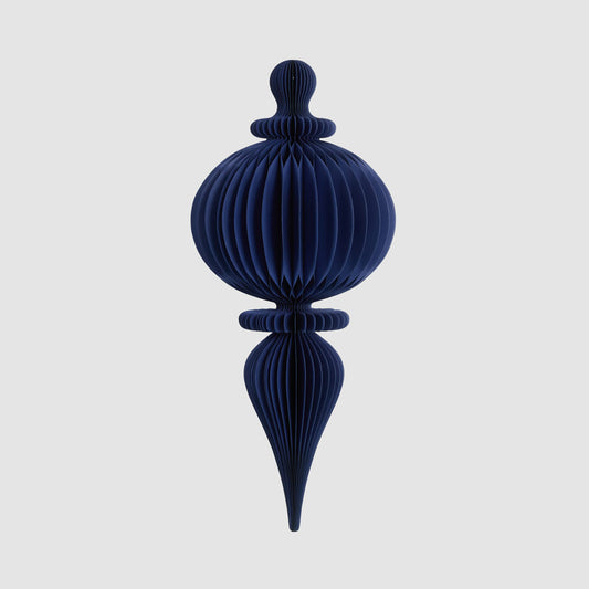 Paper Bulb Finial Decoration Blue
