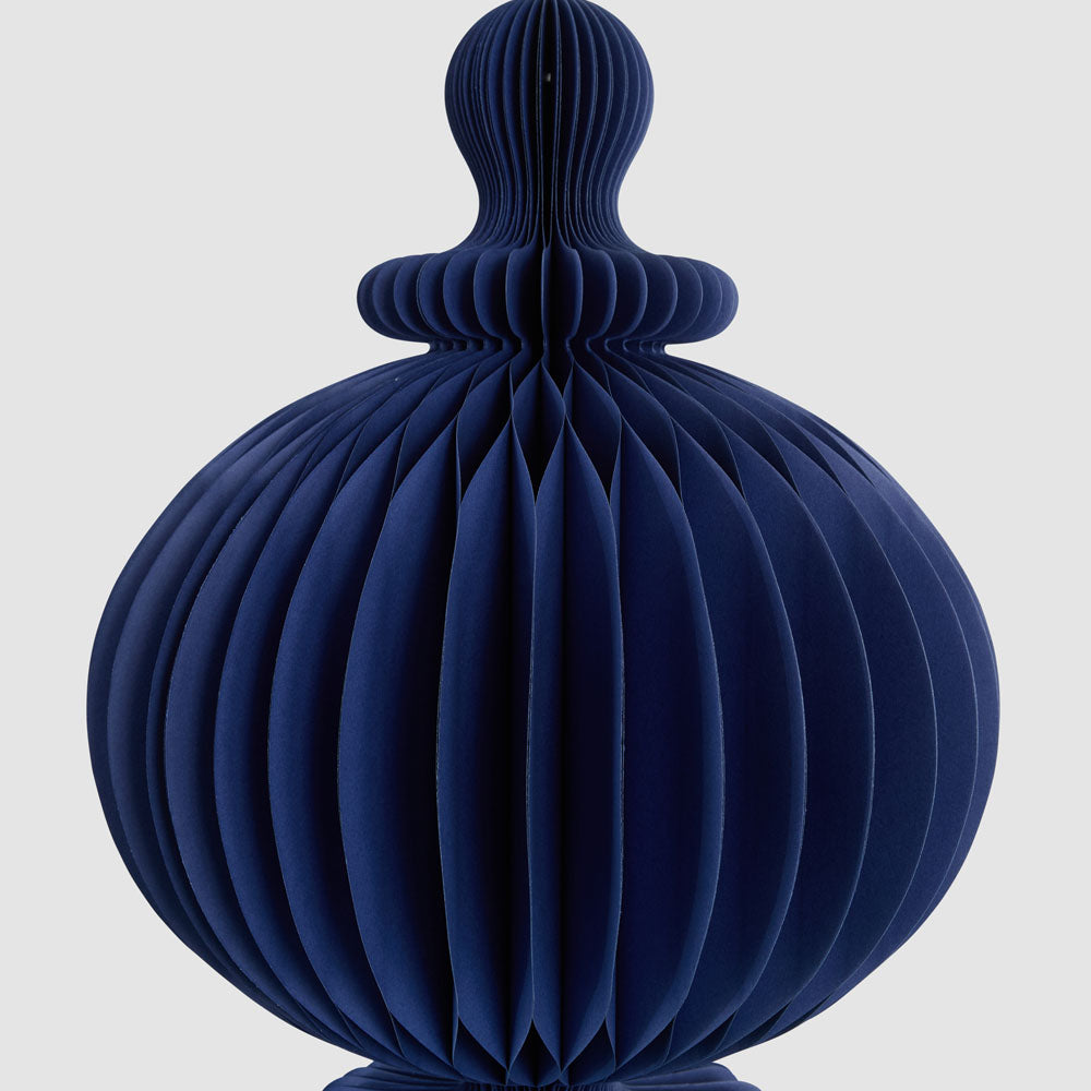 Paper Bulb Finial Decoration Blue