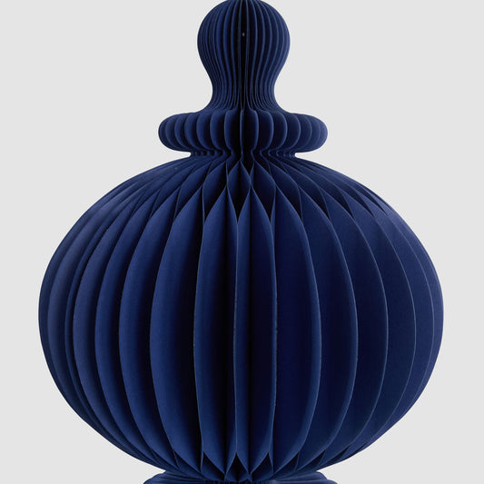 Paper Bulb Finial Decoration Blue
